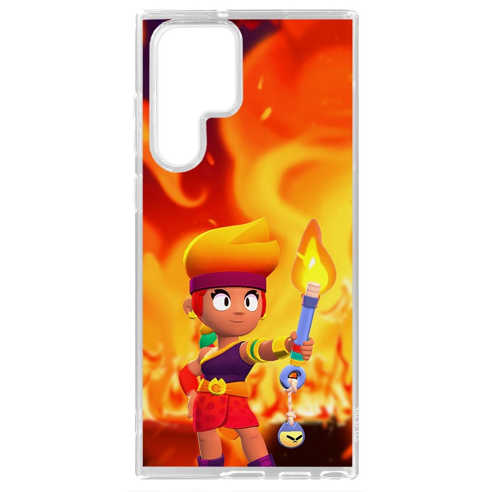 

Чехол-накладка Brawl Stars-Амбер для Samsung Galaxy S22 Ultra (S908), Прозрачный