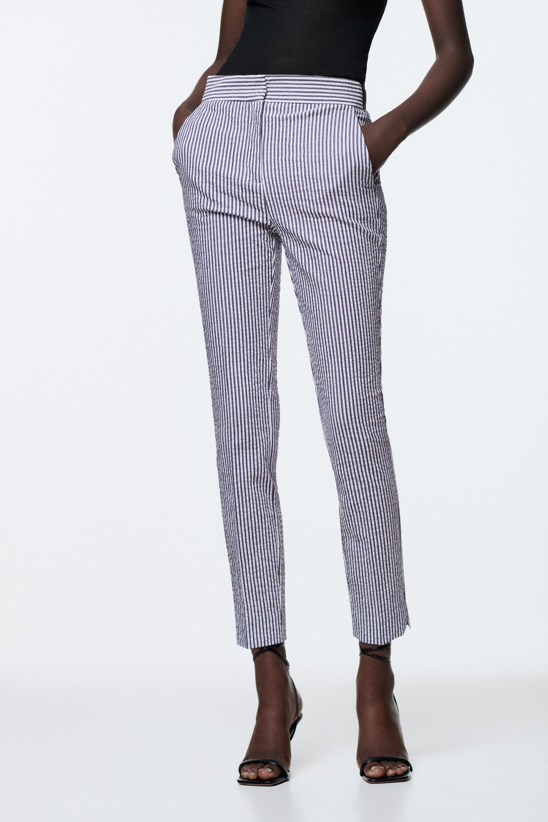 

Брюки женские ZARA 01608320 синие S, Синий, 01608320