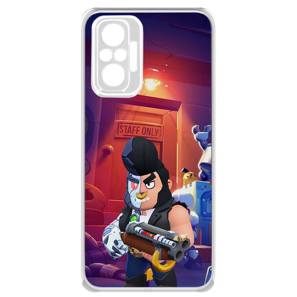 

Чехол-накладка Brawl Stars-Б-800 для Xiaomi Redmi Note 10 Pro, Прозрачный