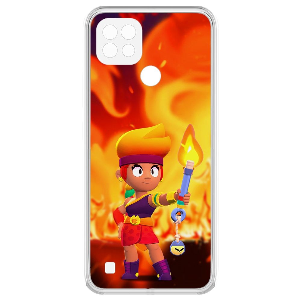 

Чехол-накладка Brawl Stars-Амбер для Realme C21, Прозрачный