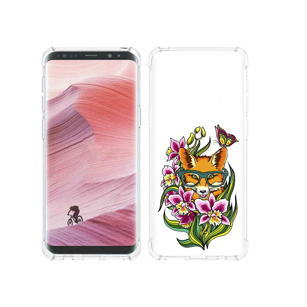 

Чехол MyPads Tocco для Samsung Galaxy S9 Лиса в цветах (PT101623.567.108), Прозрачный, Tocco