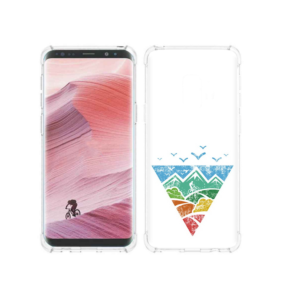 

Чехол MyPads Tocco для Samsung Galaxy S9 Лес земля море чайки (PT101623.567.105), Прозрачный, Tocco