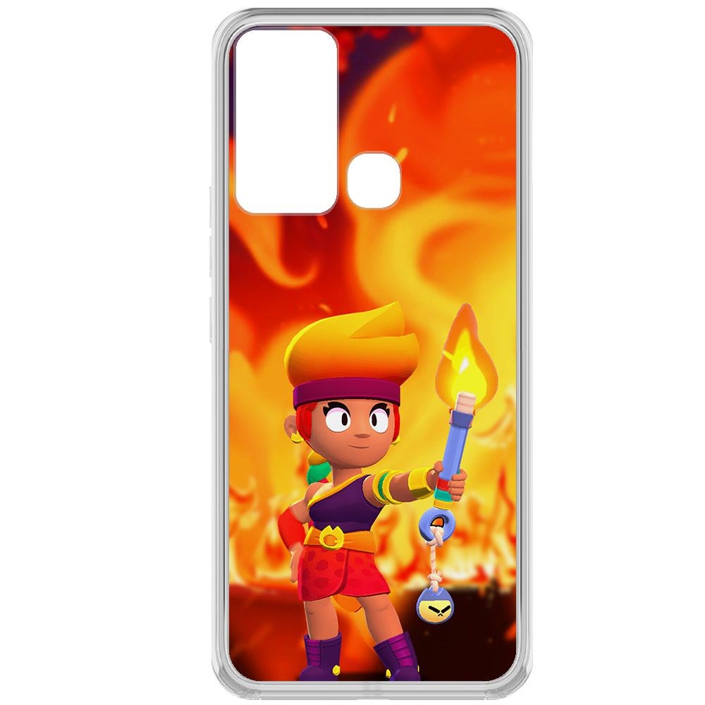 

Чехол-накладка Brawl Stars-Амбер для Infinix Hot 12i, Прозрачный