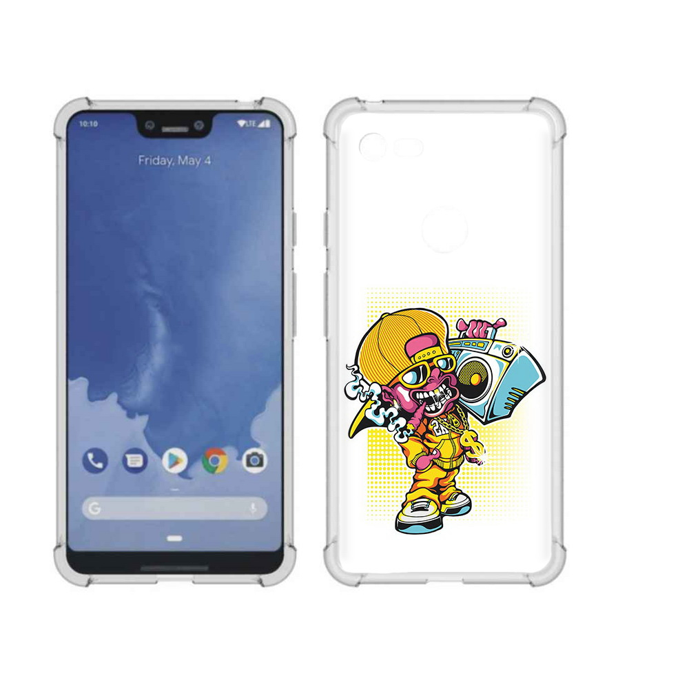 Чехол MyPads Tocco для Google Pixel 3 XL нарисованный парень с колонкой