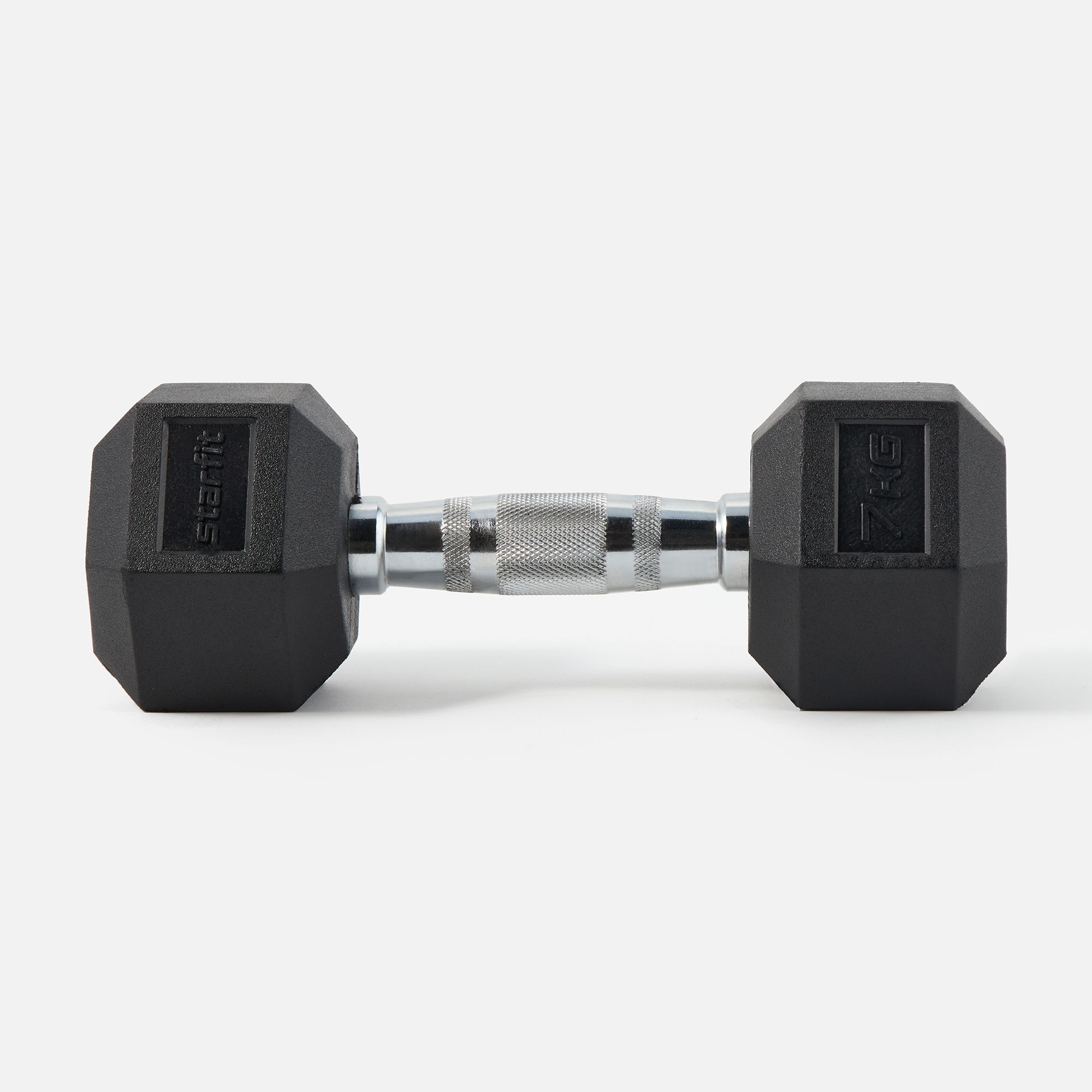 Неразборная гантель обрезиненная StarFit DB-301 1 x 7 кг черный 3169₽