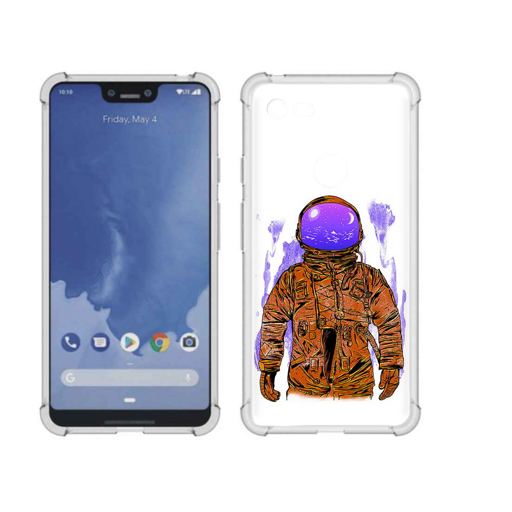 

Чехол MyPads Tocco для Google Pixel 3 XL нарисованный мужчина в скафандре, Прозрачный, Tocco