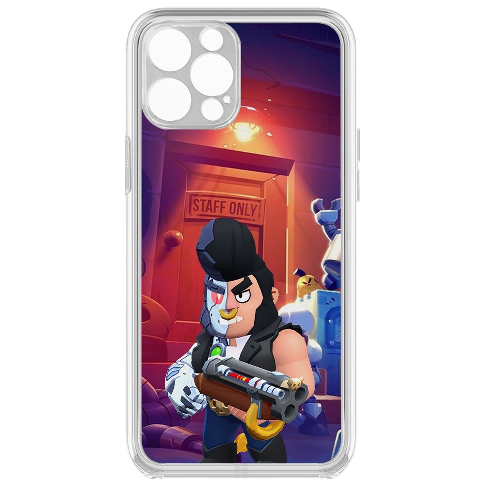 

Чехол-накладка Brawl Stars-Б-800 для iPhone 12 Pro с защитой камеры, Прозрачный