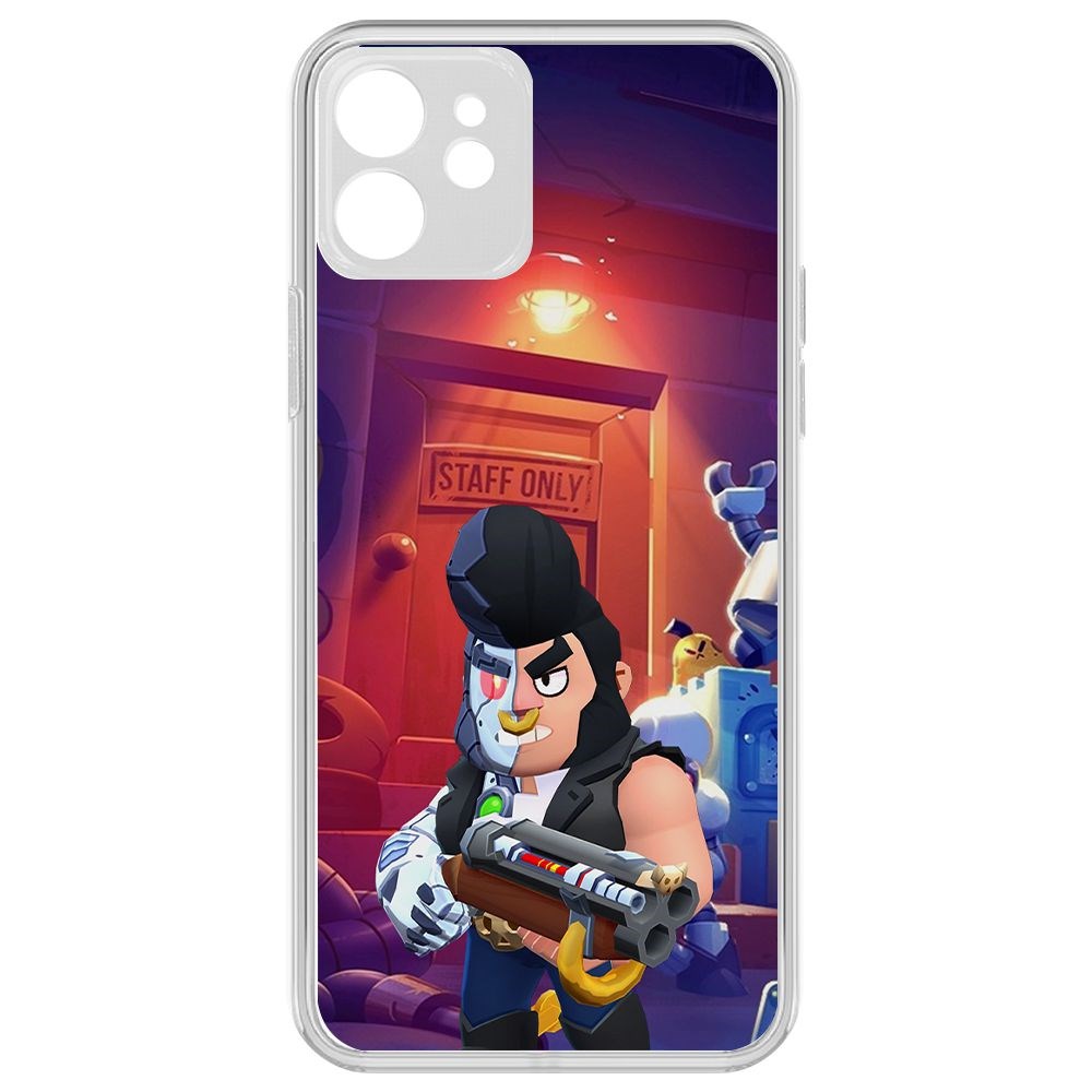 

Чехол-накладка Brawl Stars-Б-800 для iPhone 12 с защитой камеры, Прозрачный