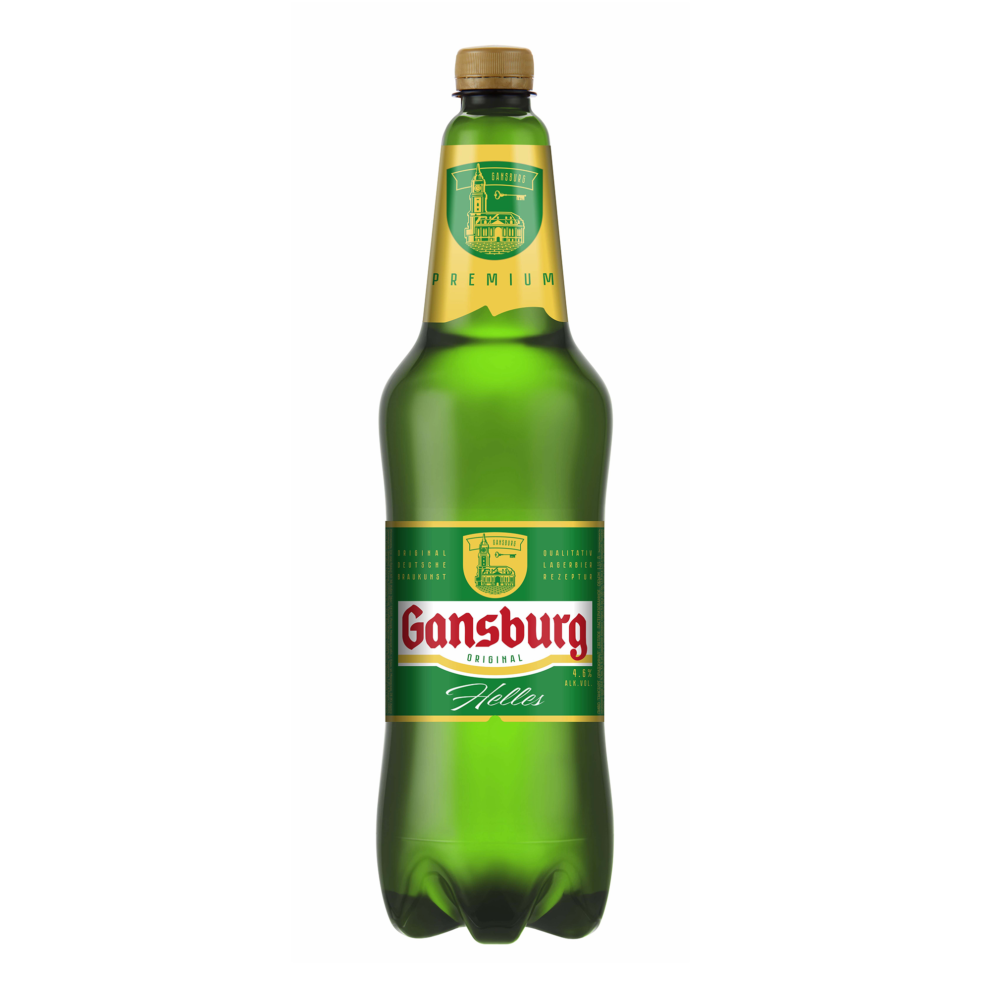 

Пиво Gansburg Original светлое фильтрованное 4,6% 1,15 л