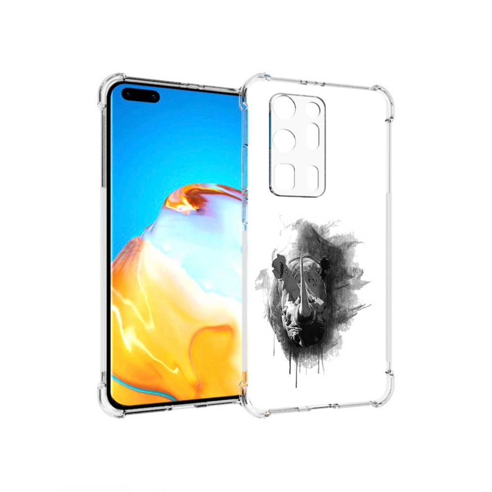 

Чехол MyPads Tocco для Huawei P40 Pro+ носорог, Прозрачный, Tocco