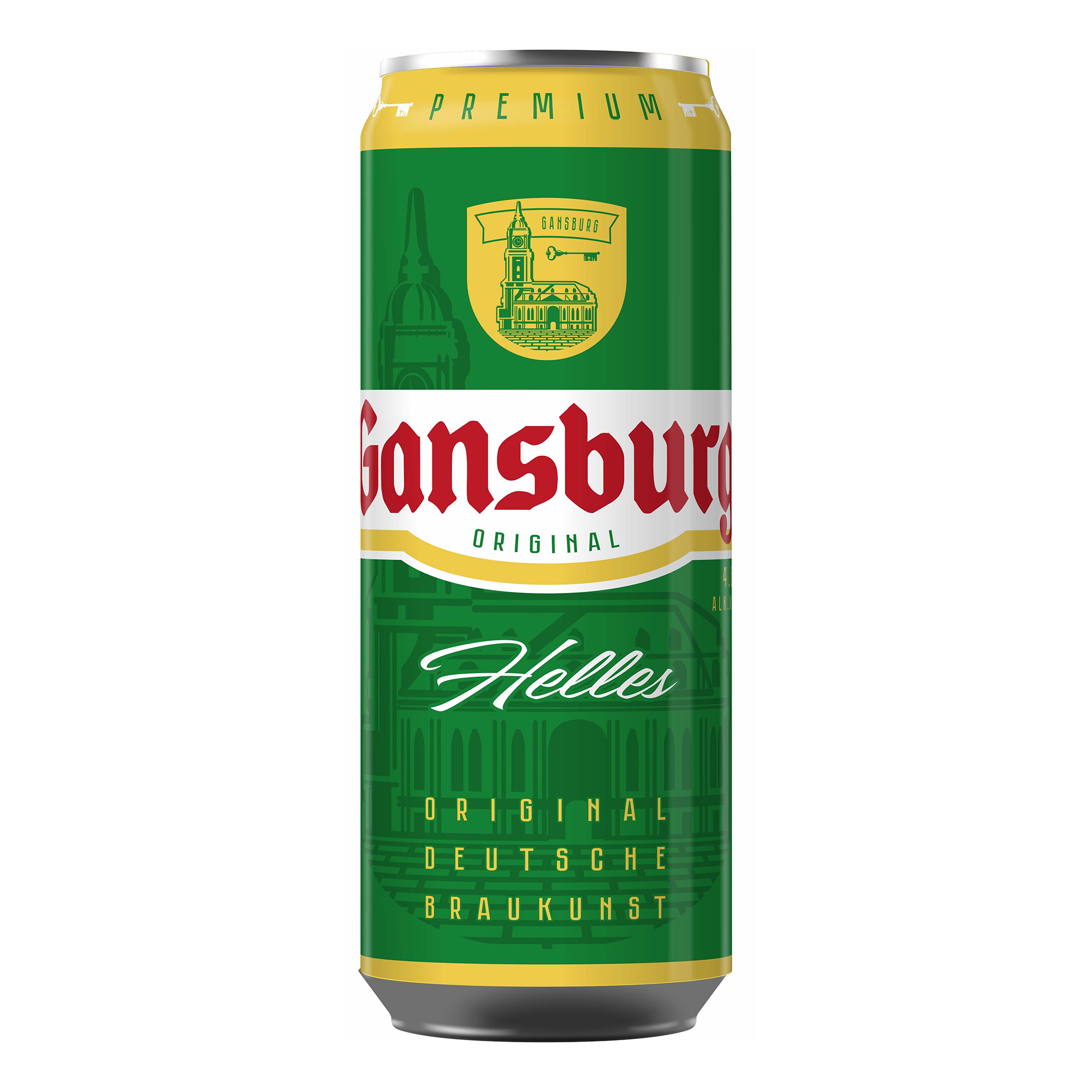 

Пиво Gansburg Original светлое фильтрованное 4,6% 0,45 л