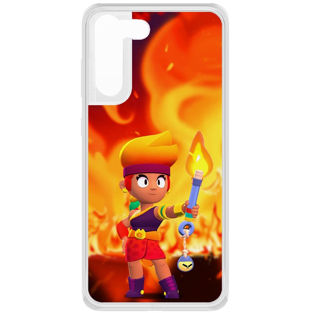 

Чехол-накладка Brawl Stars-Амбер для Samsung Galaxy S21 FE (G990), Прозрачный