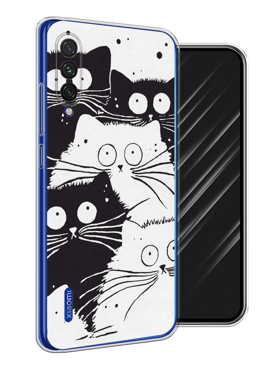 

Чехол Awog на Xiaomi Mi CC9E "Коты черно-белые", Разноцветный, 35950-2