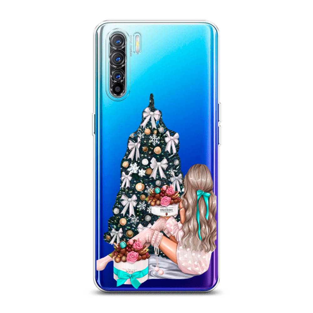 

Чехол на Oppo A91 "New Year", Зеленый;бежевый;голубой, 252450-5