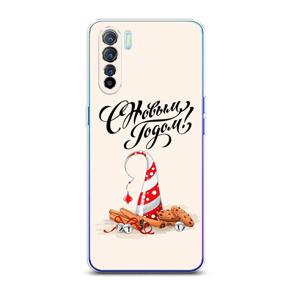 

Чехол на Oppo A91 "Подарки на Новый Год", Бежевый;красный;черный, 252450-5