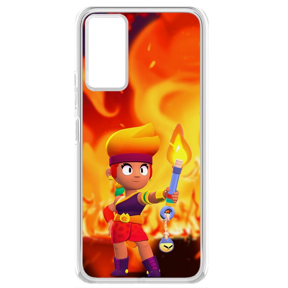 

Чехол-накладка Brawl Stars-Амбер для Tecno Pova 2, Прозрачный