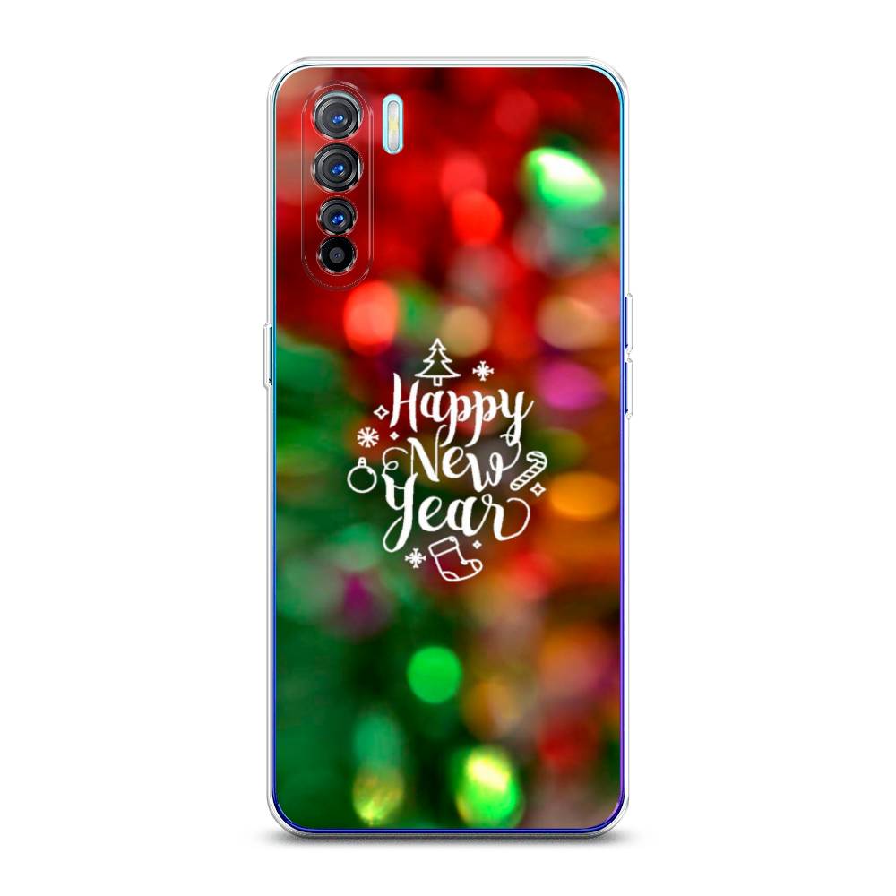 

Чехол на Oppo A91 "Новый Год на елке", Зеленый;красный;желтый, 252450-5