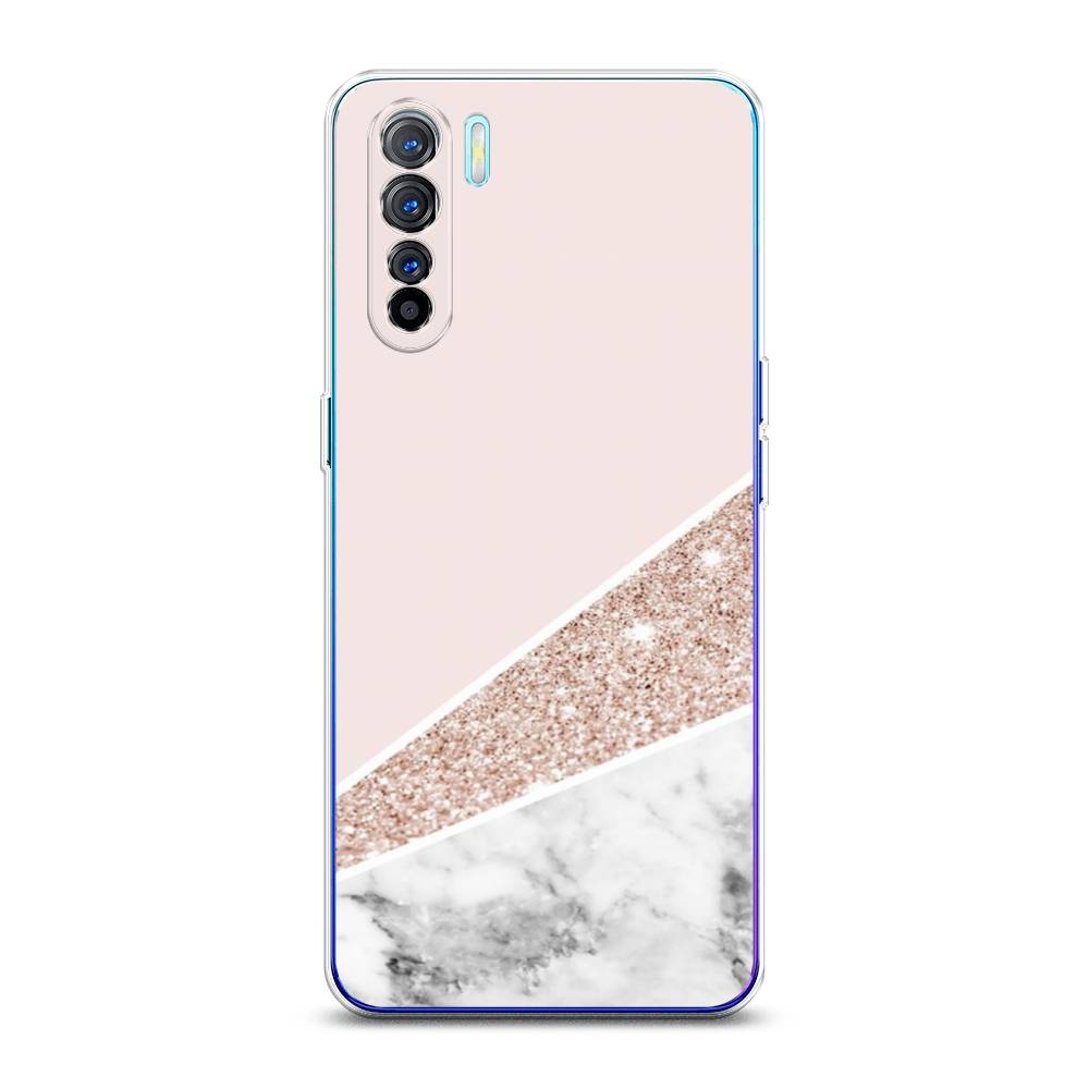 

Чехол на Oppo A91 "Блестящий розовый мрамор", 252450-3