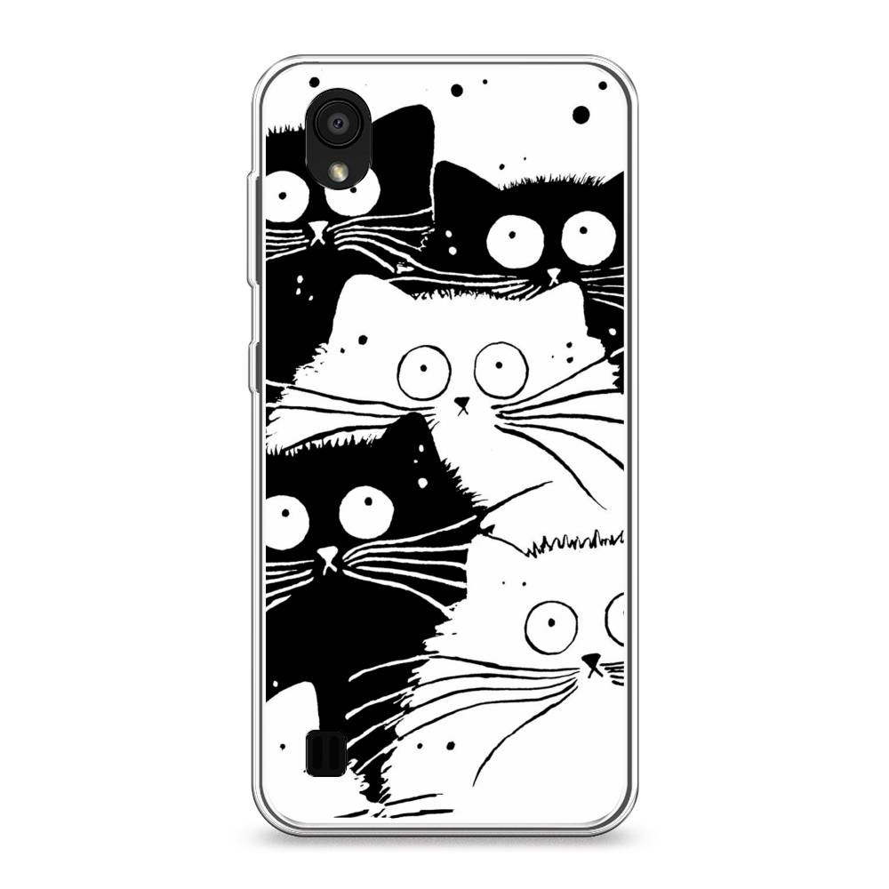 фото Чехол awog "коты черно-белые" для zte blade a5 (2019)