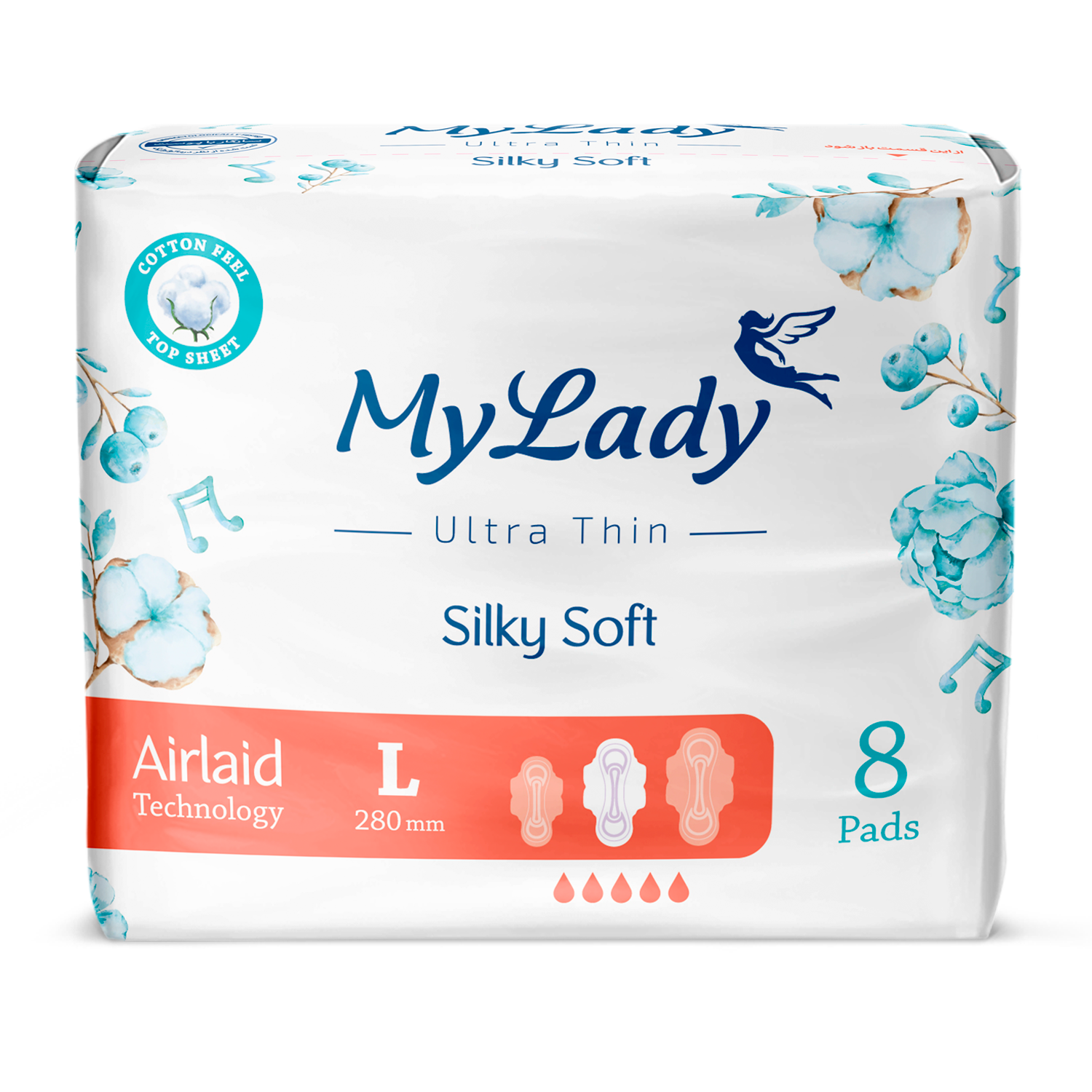 Ультратонкие прокладки My Lady Silky Soft Airlaid Technology размер L ежедневные прокладки bella panty soft вербена 60 шт