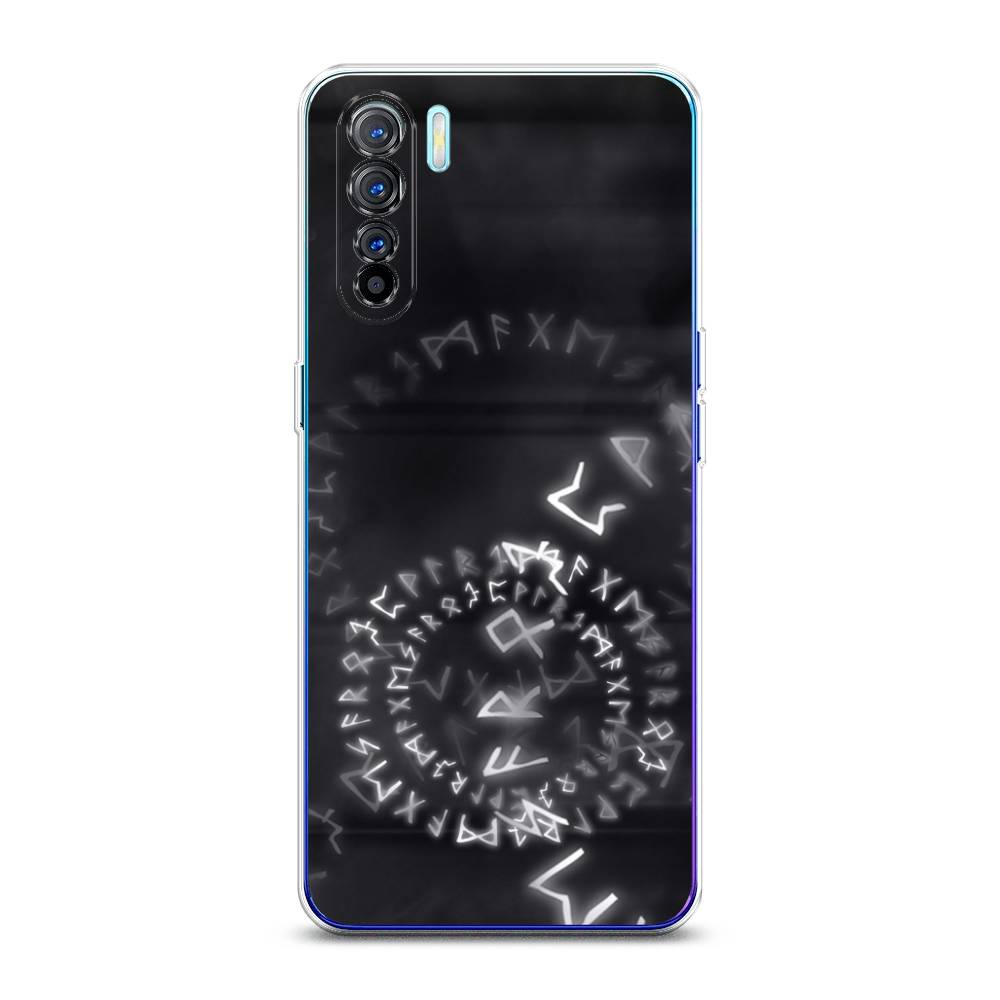 

Чехол на Oppo A91 "Руны", Серый;черный, 252450-3