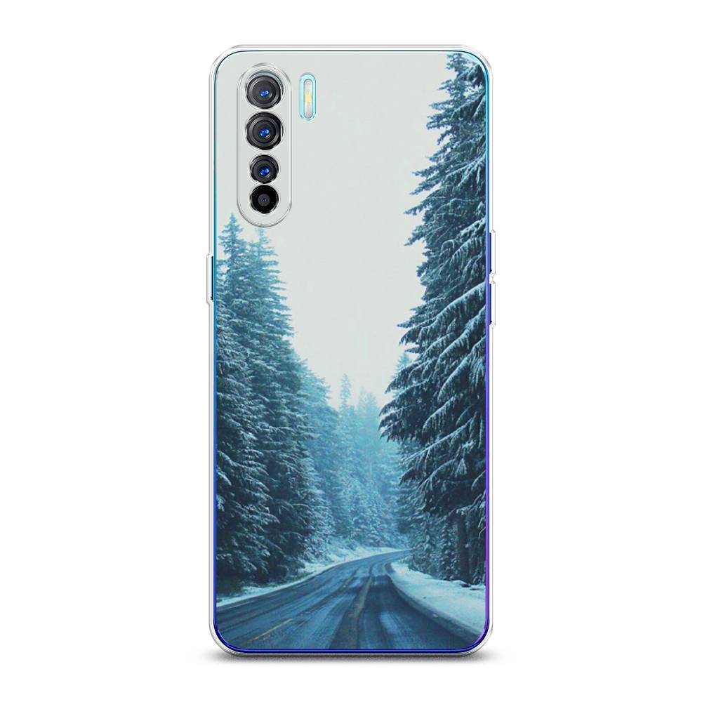 

Чехол на Oppo A91 "Зима 9", Бежевый;голубой;черный, 252450-2
