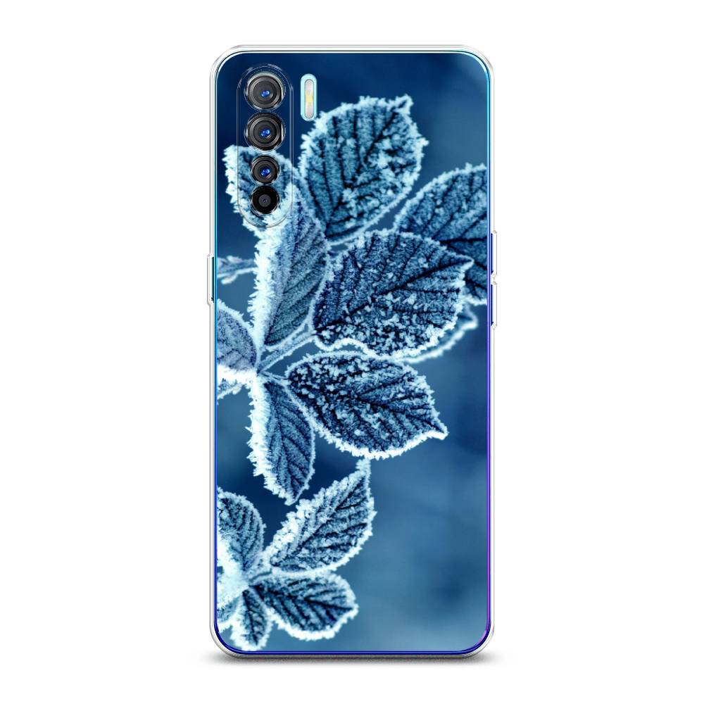 

Чехол на Oppo A91 "Зима 6", Голубой;белый, 252450-2