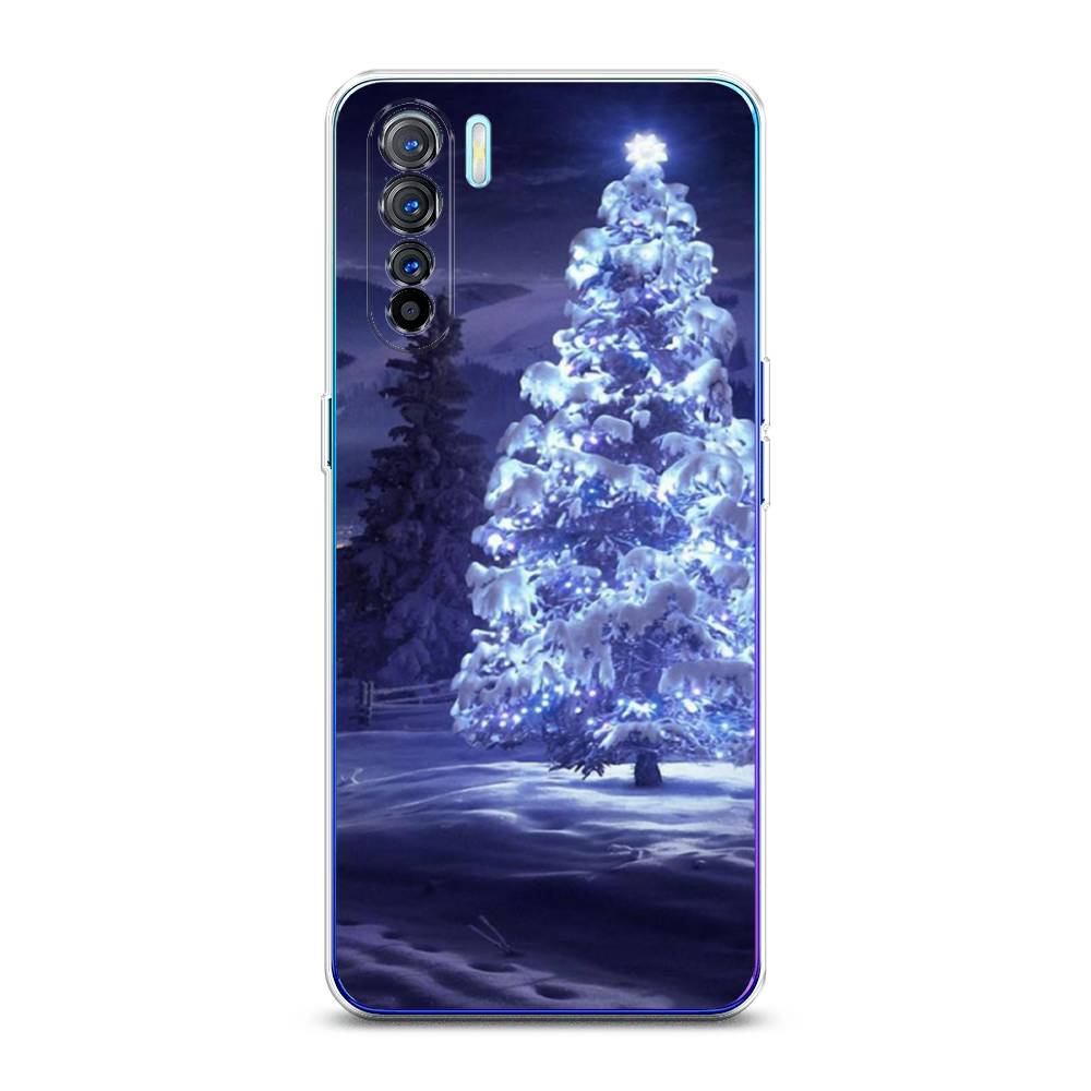 

Чехол на Oppo A91 "Зима 4", Синий;черный;белый, 252450-2