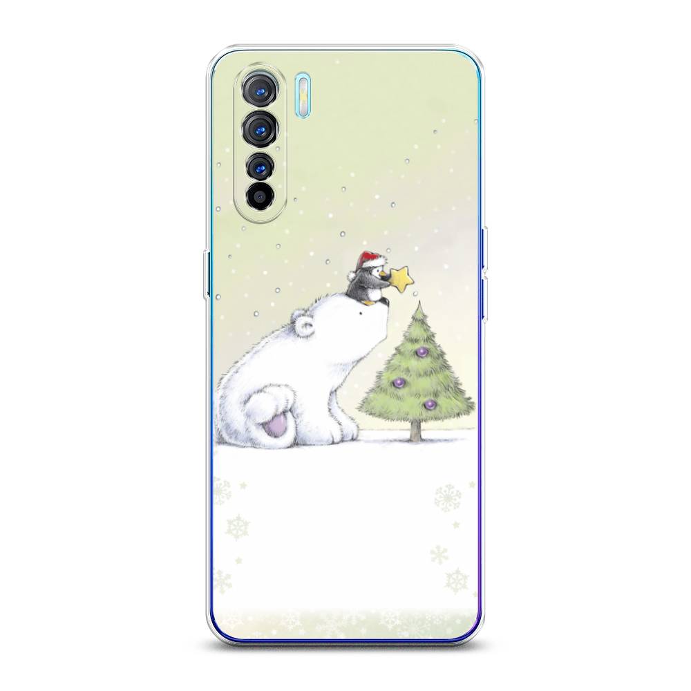 

Чехол на Oppo A91 "Украшение елки", Белый;бежевый, 252450-5