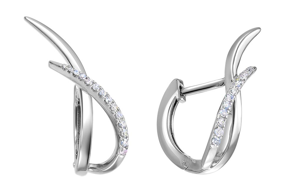 

Серьги женские Vesna jewelry 21244-251-01-00 из белого золота, бриллиант, 21244-251-01-00