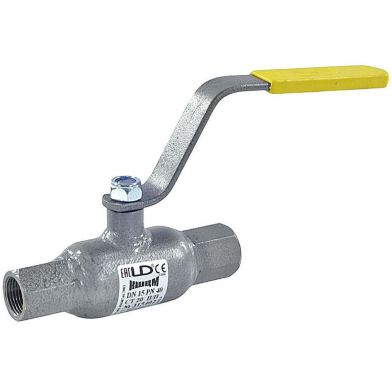 

Кран шаровой стальной LD КШ.Ц.М Ду15, 1/2", Ру40 муфтовое соед., Серый