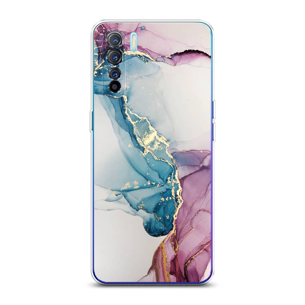 

Чехол на Oppo A91 "Розовые разводы рисунок", 252450-3