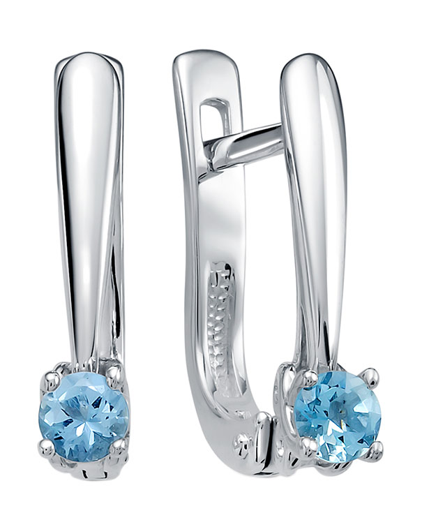 

Серьги женские Vesna jewelry 2053-251-175-00 из белого золота, аквамарин, 2053-251-175-00