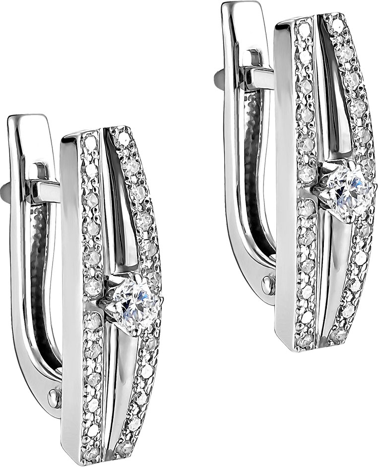 

Серьги женские Kabarovsky 12-11183-1000 из белого золота, бриллиант, 12-11183-1000