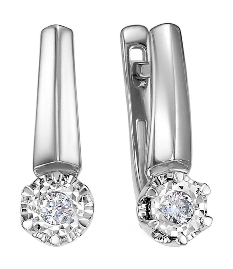 

Серьги женские Diamond Union 5-3664-103I2-2B из белого золота, бриллиант