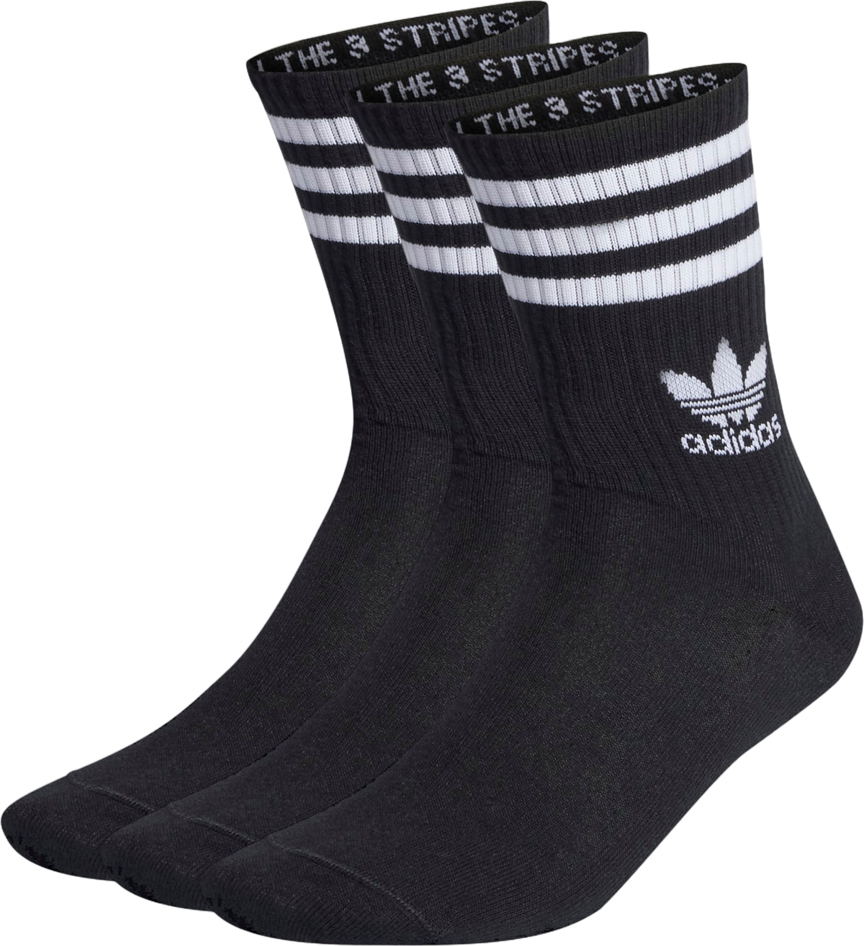 

Носки мужские adidas Mid Cut Crw черные M, Черный, Mid Cut Crw