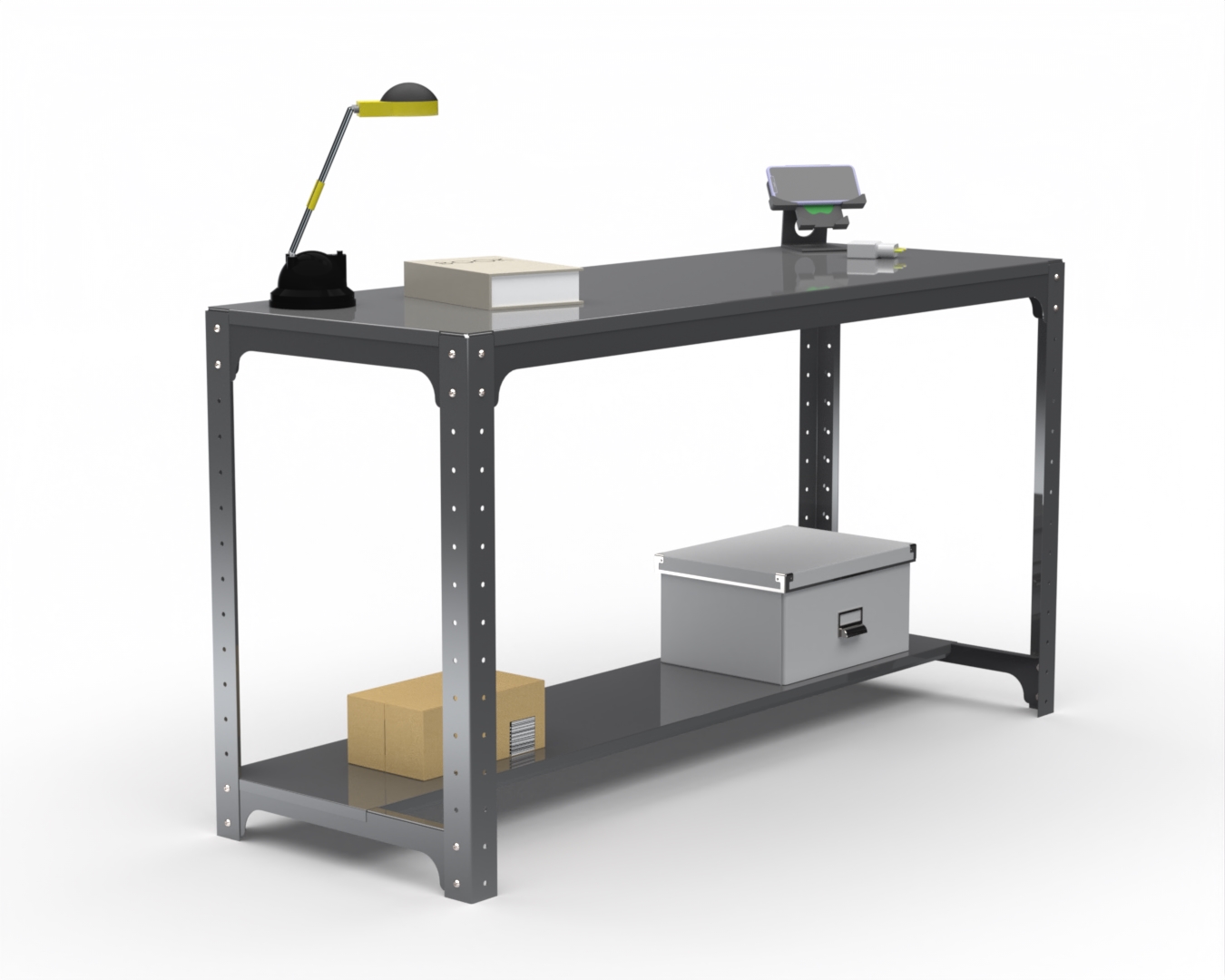 

Стол металлический Metalex серия KIT 750х1400х600 (одна полка) (серый)