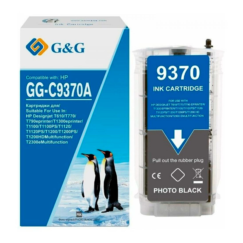 

Картридж для струйного принтера G&G (GG-C9370A) фото-черный, совместимый