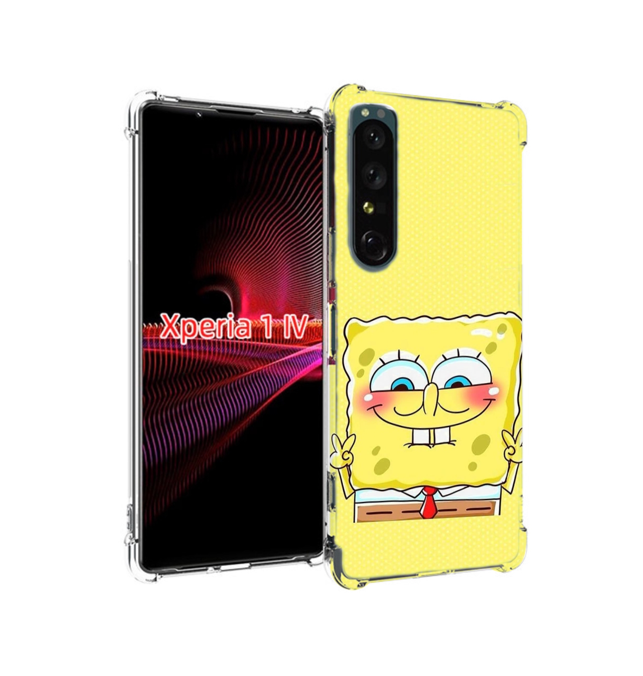 

Чехол накладка MyPads довольный милый спанчбоб для Sony Xperia 1 IV, Прозрачный, Tocco
