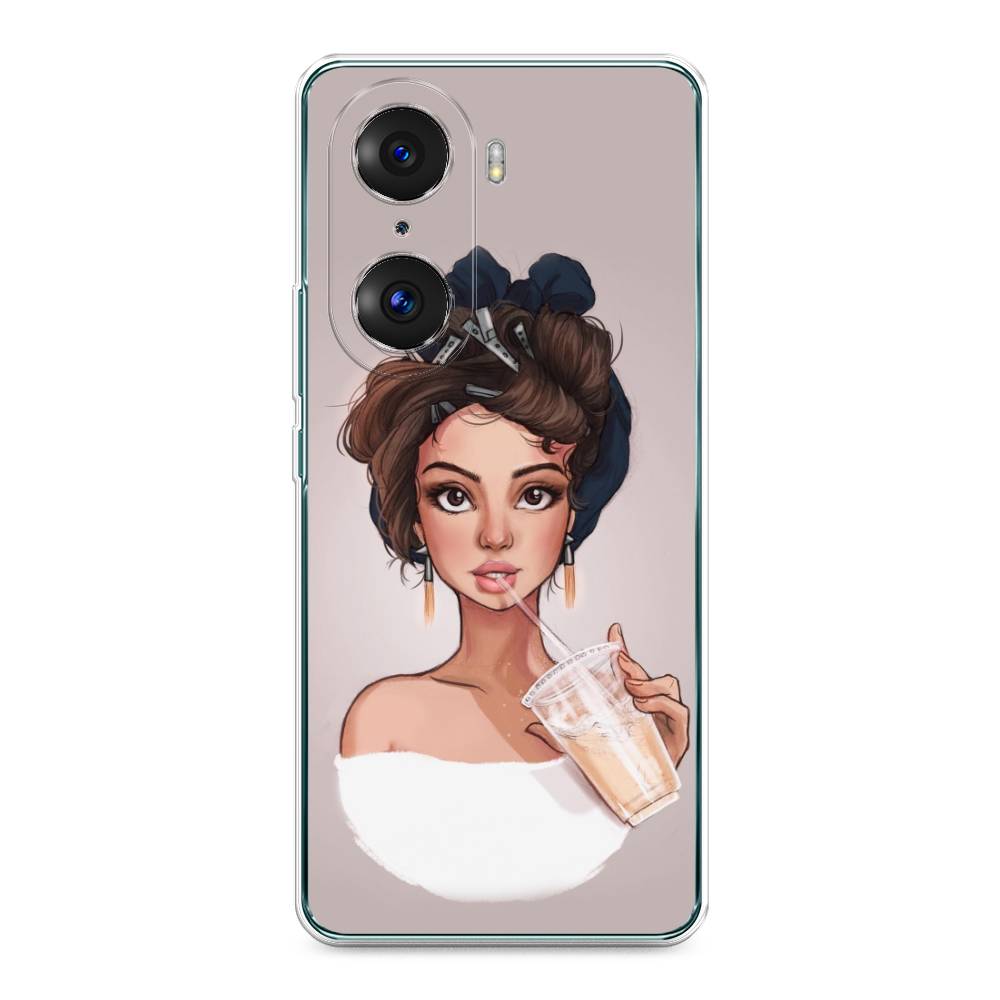 

Чехол на Honor 60 Pro "Девушка с фраппе", Серый, 6106750-6