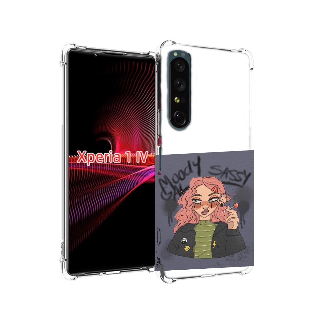 

Чехол накладка MyPads дерзкое-настроение женский для Sony Xperia 1 IV, Прозрачный, Tocco