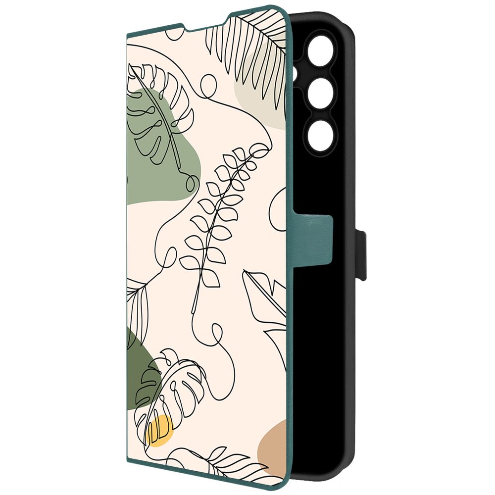 

Чехол-книжка Krutoff Eco Book для Samsung Galaxy A15 4G (A155) Линия весны (зелёный опал), Зеленый