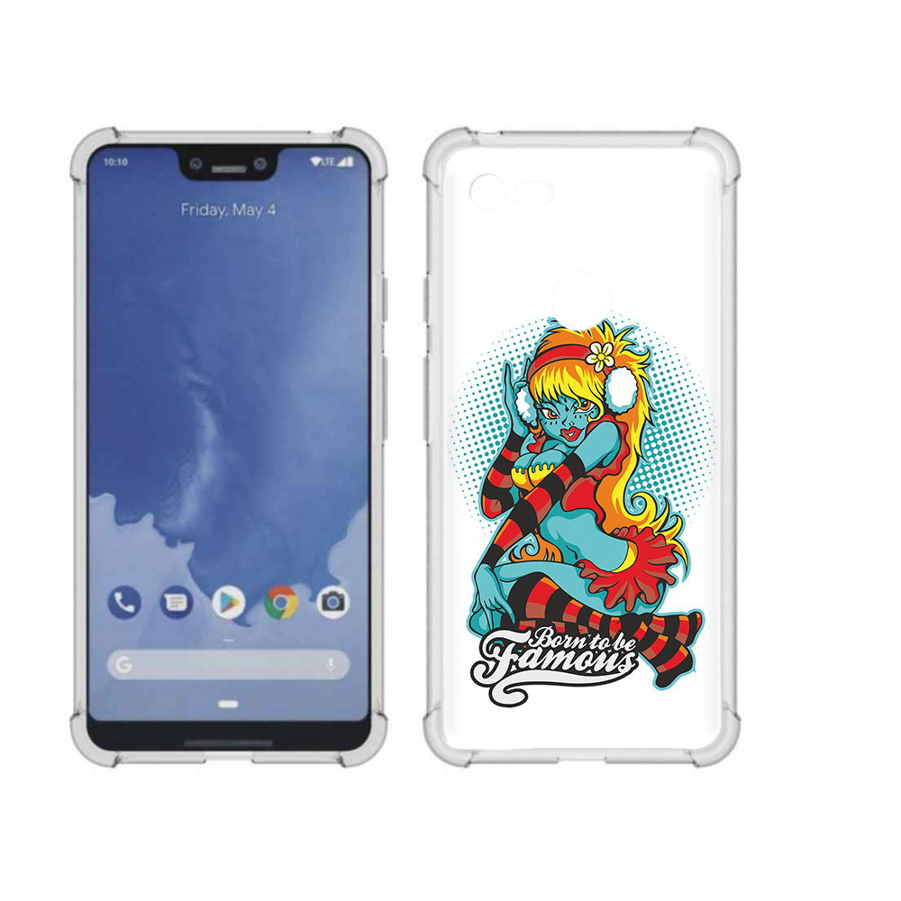 

Чехол MyPads Tocco для Google Pixel 3 XL нарисованная девушка в наушниках, Прозрачный, Tocco