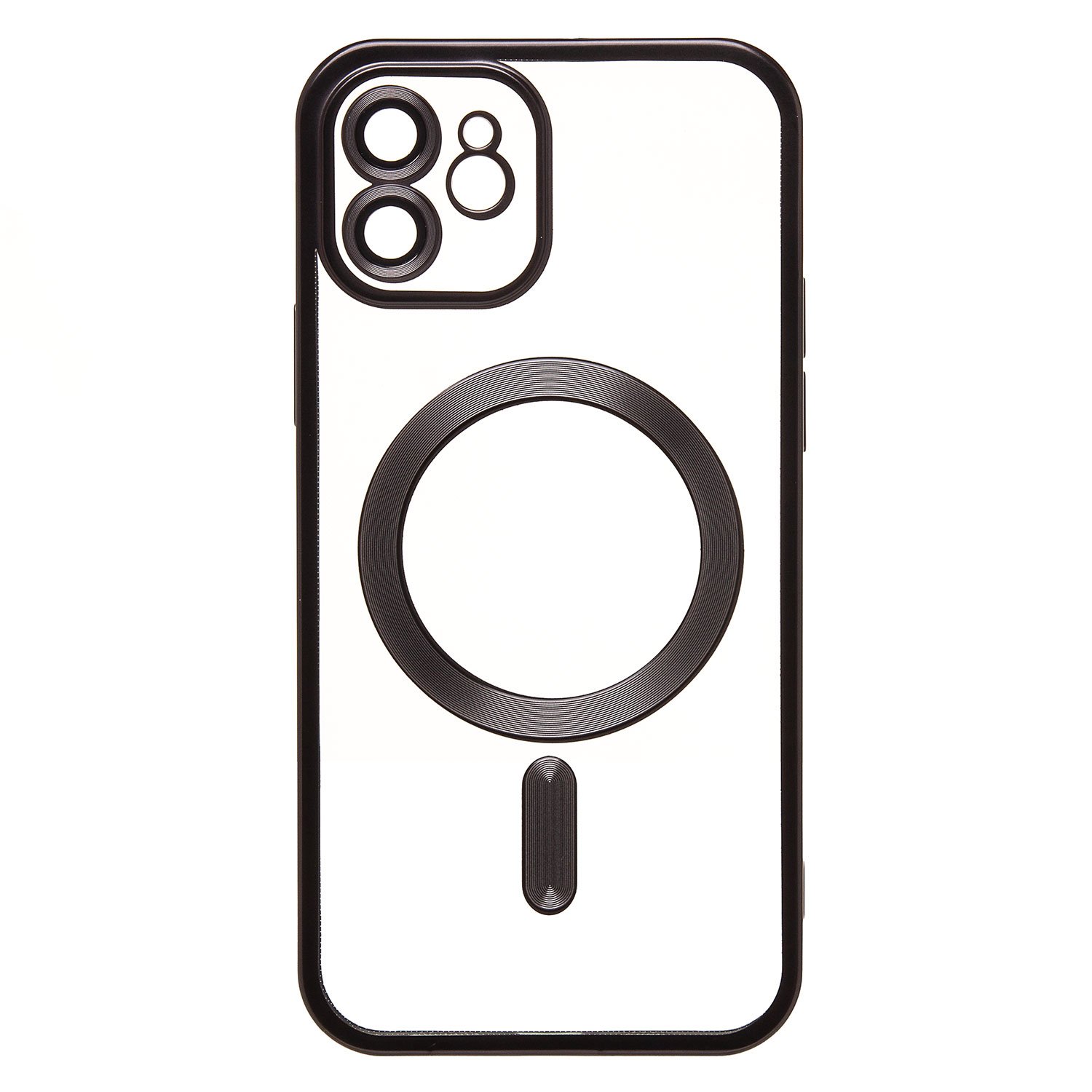 

Чехол iPhone 12 силиконовый MagSafe 7 <черный>