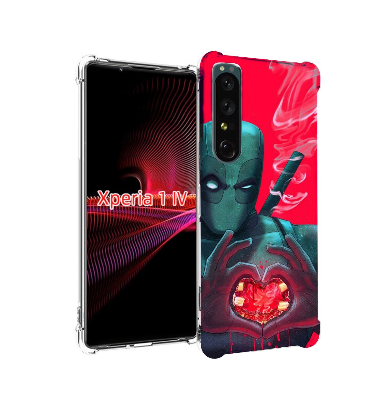 

Чехол накладка MyPads дедпул-в-сердце для Sony Xperia 1 IV, Прозрачный, Tocco