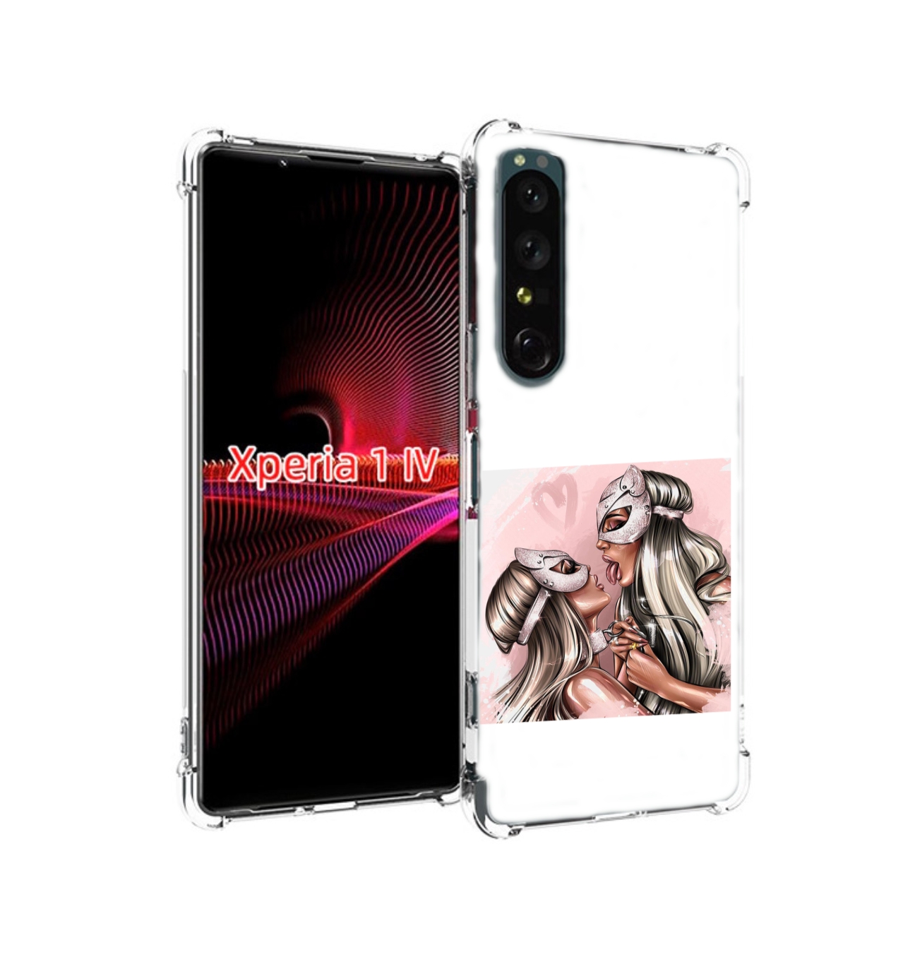 

Чехол накладка MyPads девушки-поцелуй женский для Sony Xperia 1 IV, Прозрачный, Tocco
