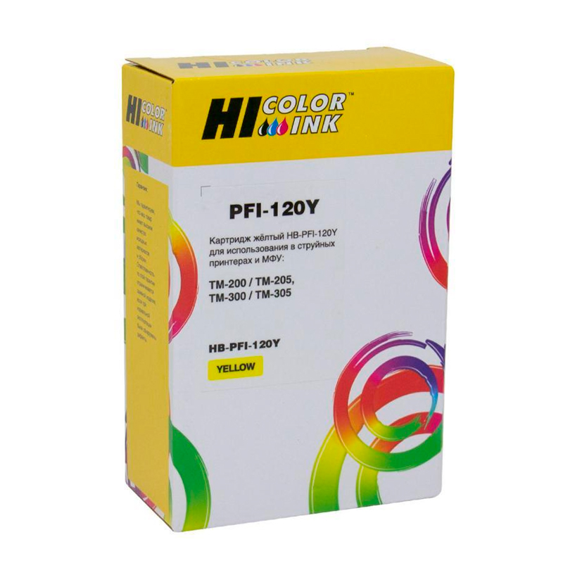 

Картридж для струйного принтера Hi-Black PFI-120Y (PFI-120Y) желтый, совместимый, PFI-120Y