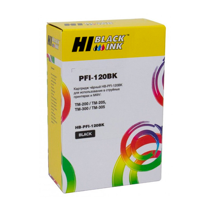 

Картридж для струйного принтера Hi-Black PFI-120BK (PFI-120BK) черный, совместимый, PFI-120BK