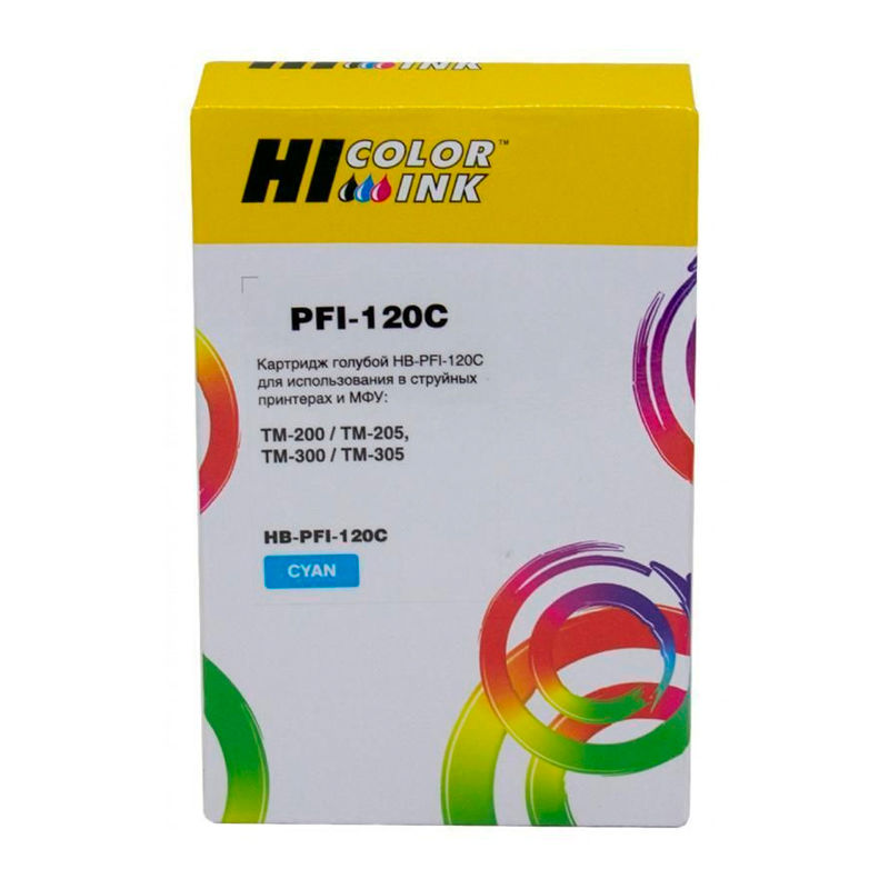 

Картридж для струйного принтера Hi-Black PFI-120C (PFI-120C) голубой, совместимый, PFI-120C