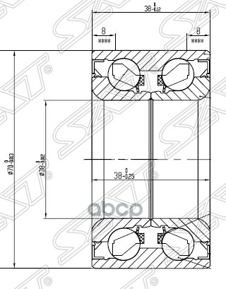 

Подшипник Перед Ступицы Toyota Rush/Lite/Townace С Abs 06- Sat арт. ST-90043-63369